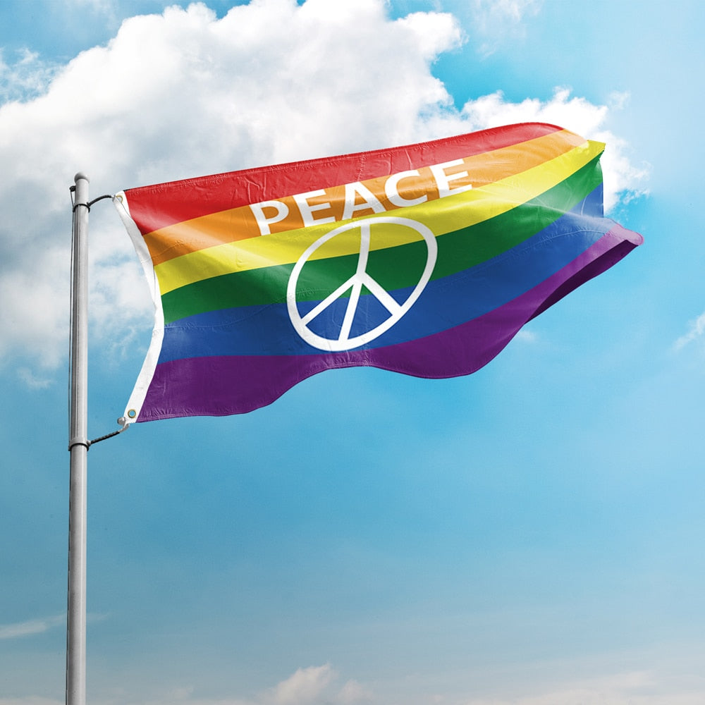 Peace symbol flag