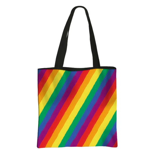 Rainbow Stripes Shopping Bag