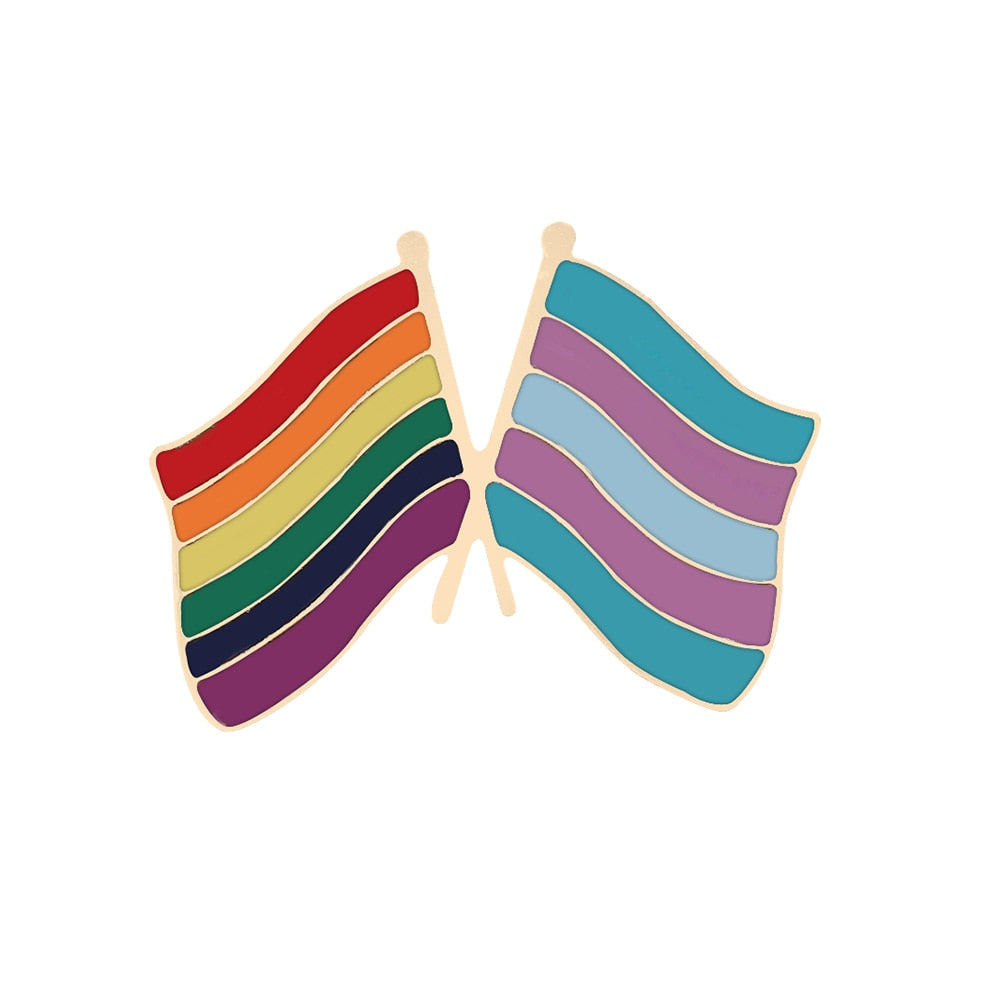 LGBT rainbow metal pins