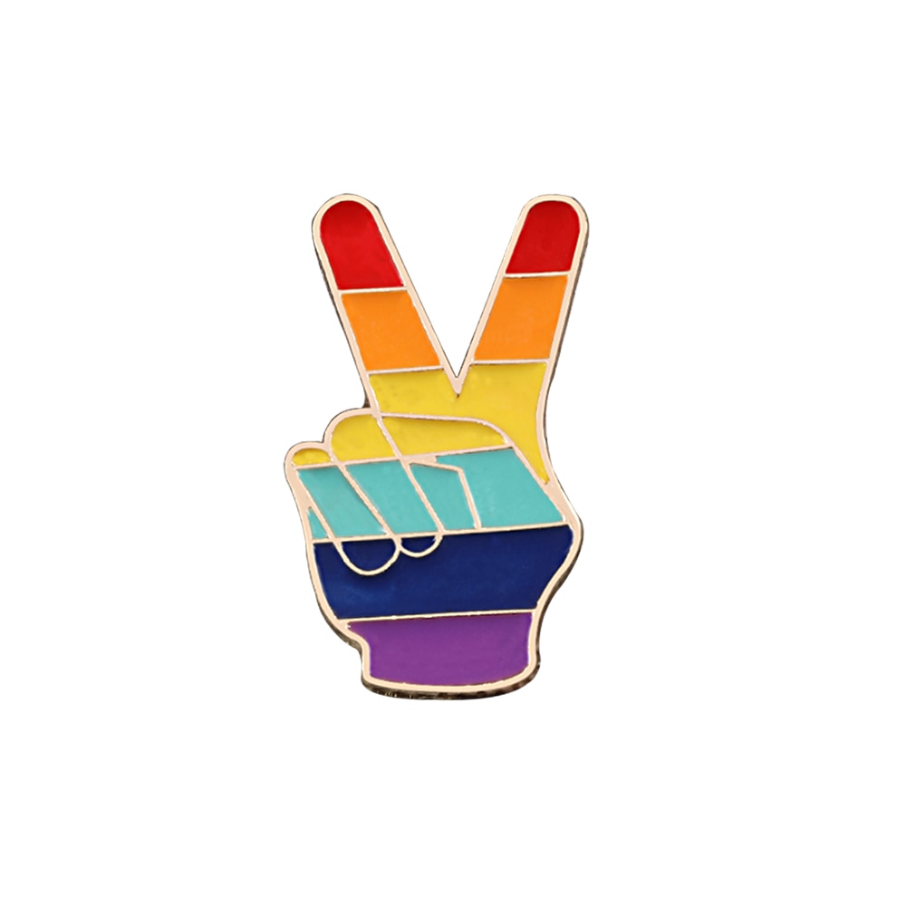 LGBT rainbow metal pins