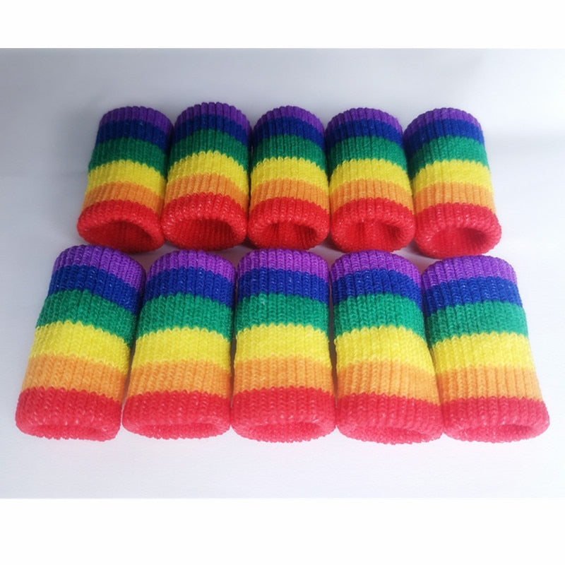 2 Pieces LGBT Rainbow Finger Protector