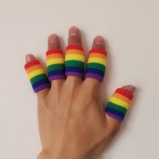 2 Pieces LGBT Rainbow Finger Protector