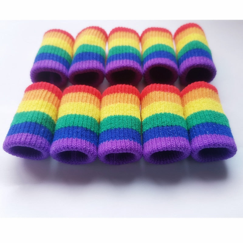 2 Pieces LGBT Rainbow Finger Protector