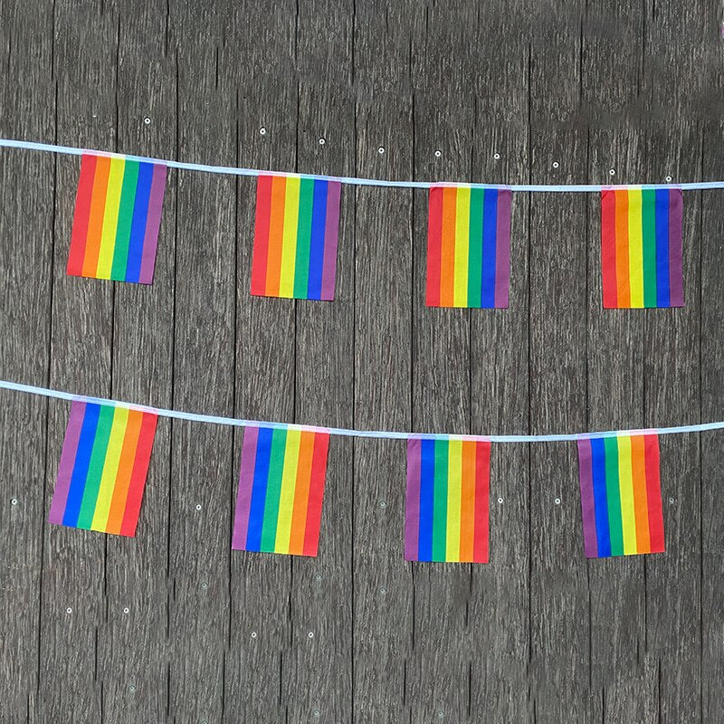 Rainbow string Flags  20pcs/set