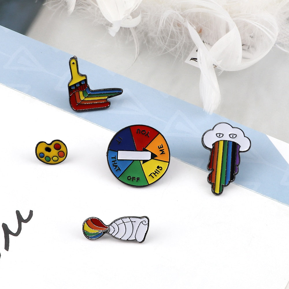 LGBT rainbow metal pins